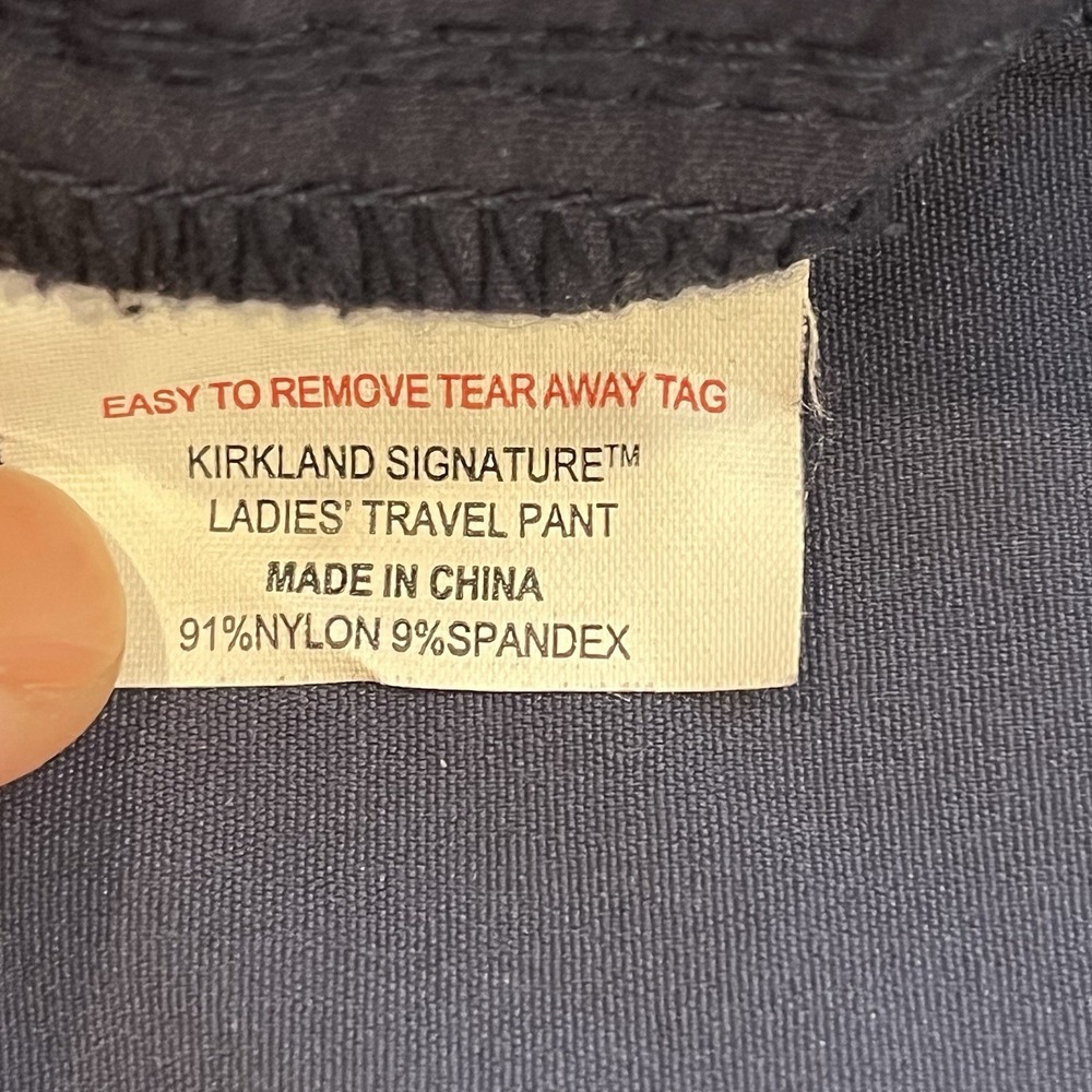 Kirkland Travel Pants Womens Sz 4 Navy Blue Nylon Outdoor Hiking Performance - Picture 11 of 11